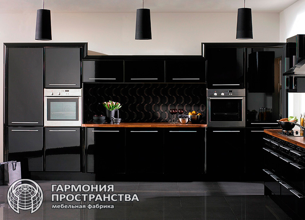 Цвет кухни: черная кухня