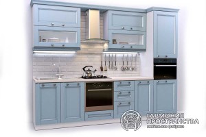 Кухонный гарнитур «Номандия» <br> Стиль Кантри <br> с голубыми фасадами