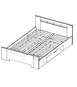Модуль Кровать 1400 (без матраса, с ортопедическим основанием)  