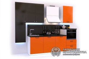 Кухонный гарнитур « Рона » - базовая комплектация Оранжевая кухня